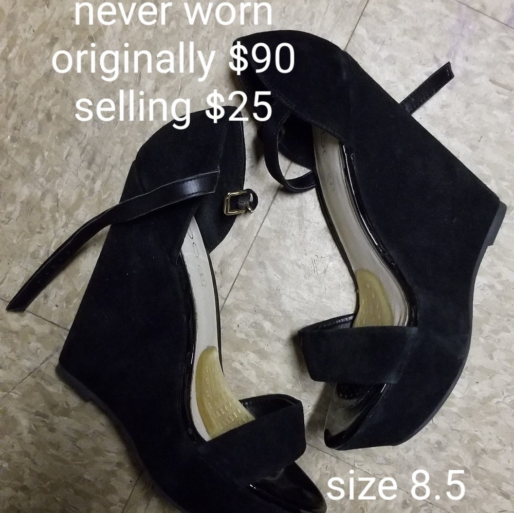 Aldo black platforms